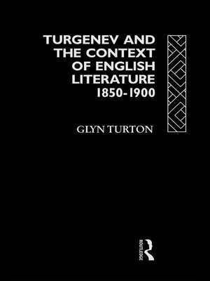 cover image of Turgenev and the Context of English Literature 1850-1900